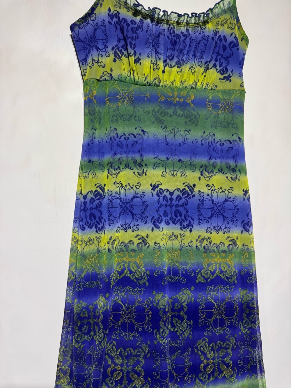 California Concept Y2K Blue & Green Whimsy Dress - Picture 3 of 9